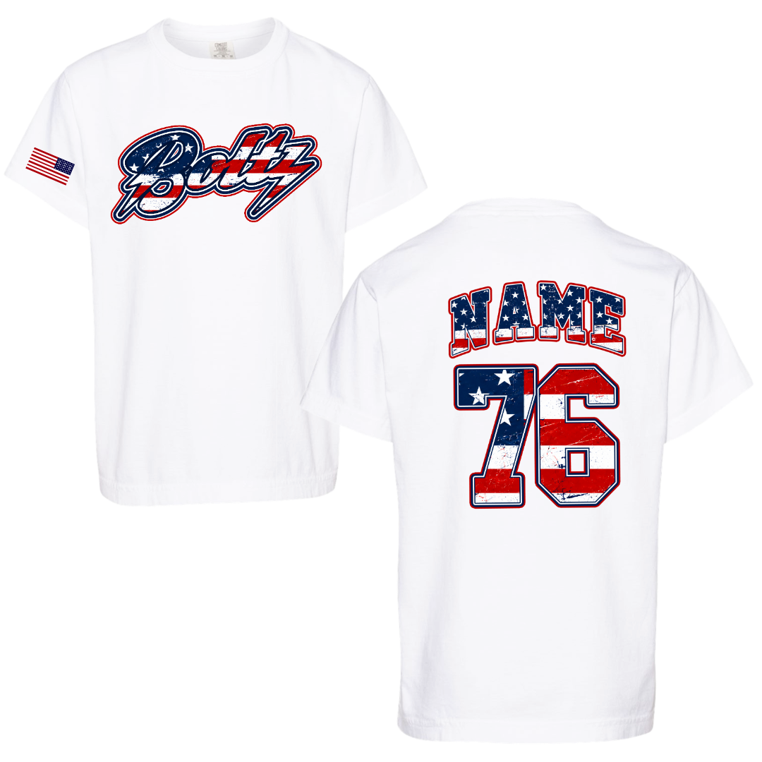 Red White Blue Comfort Colors 100% Cotton