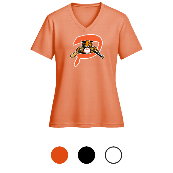 West Boca Panthers Performance Womens V Neck Short Sleeve T