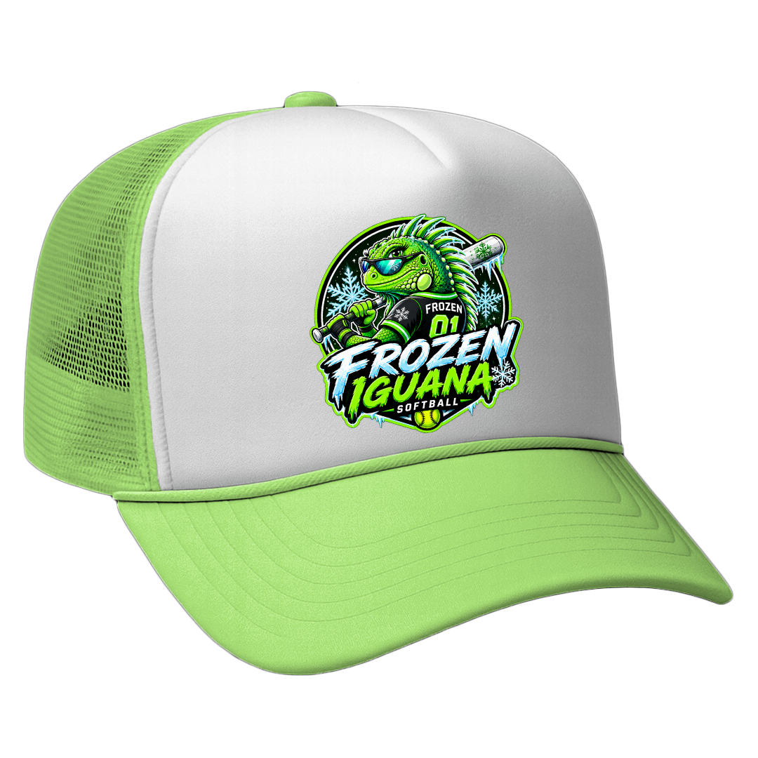 Frozen Iguana Foam Trucker