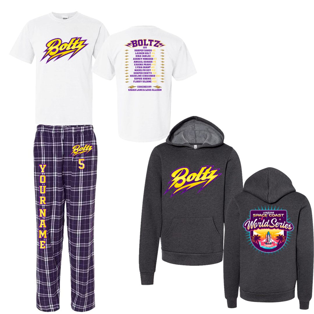 World Series Boltz 12u Pajama Bundle Set
