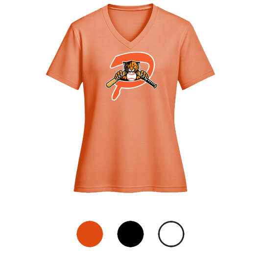 West Boca Panthers Performance Womens V Neck Short Sleeve T