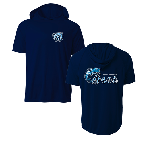 Wahoo Pocket Logo Performance Short Sleeves Hooded