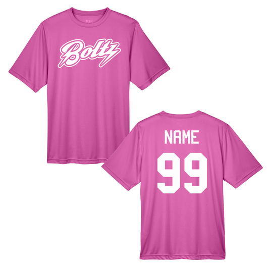 Boltz Dri-Fit Short Sleeves T Shirt Pink/White